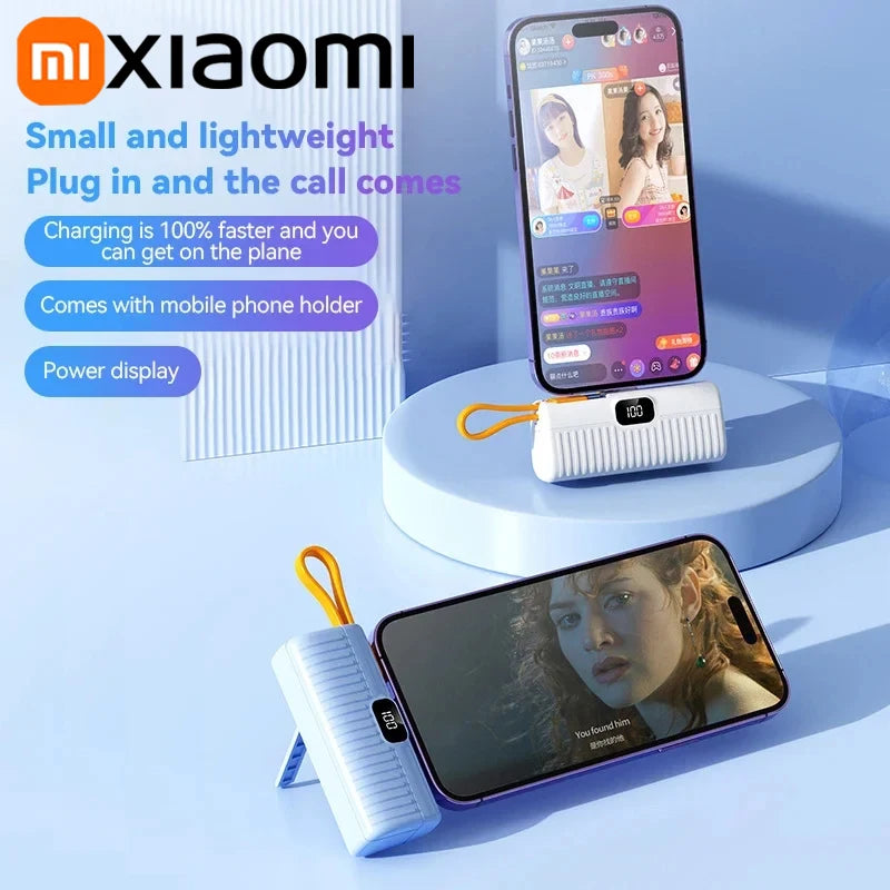 Xiaomi 30000Mah Mini Portable Pocket Power Bank Type-C Two-Ways Fast Effective Charging Power Bank Compatible for Iphone