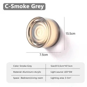 Nordic LED Minimalist Circular Wall Lamp Decoration Personality Acrylic Small Background Bedroom Indoor Hotel Wall Lighting