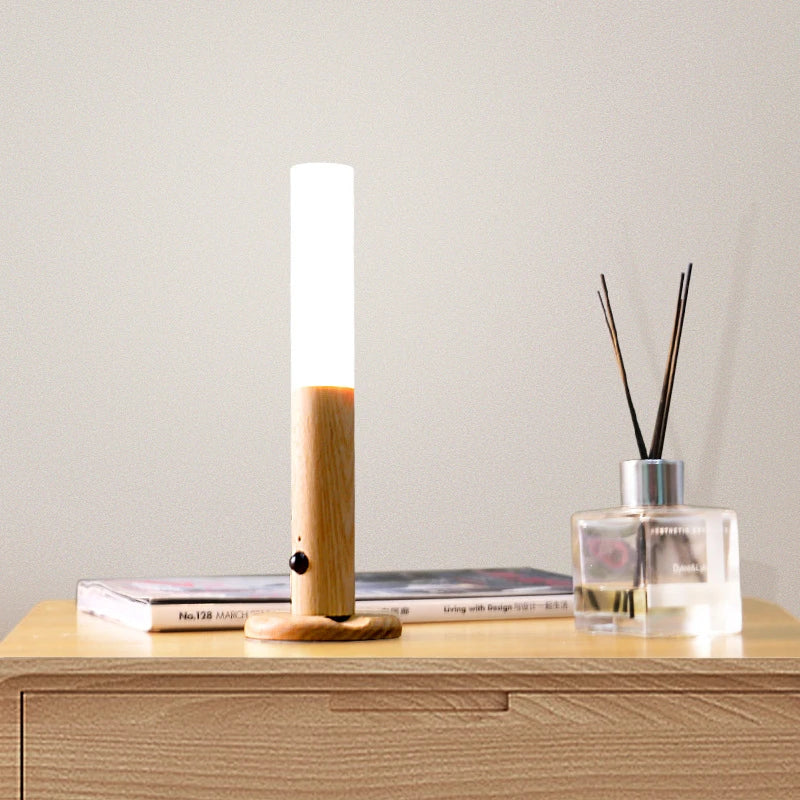 Night Light Motion Sensor Night Lights Rechargeable Wall Sconces Magnetic Wall Lights Wooden Wall Lighting for Bedroom Stair