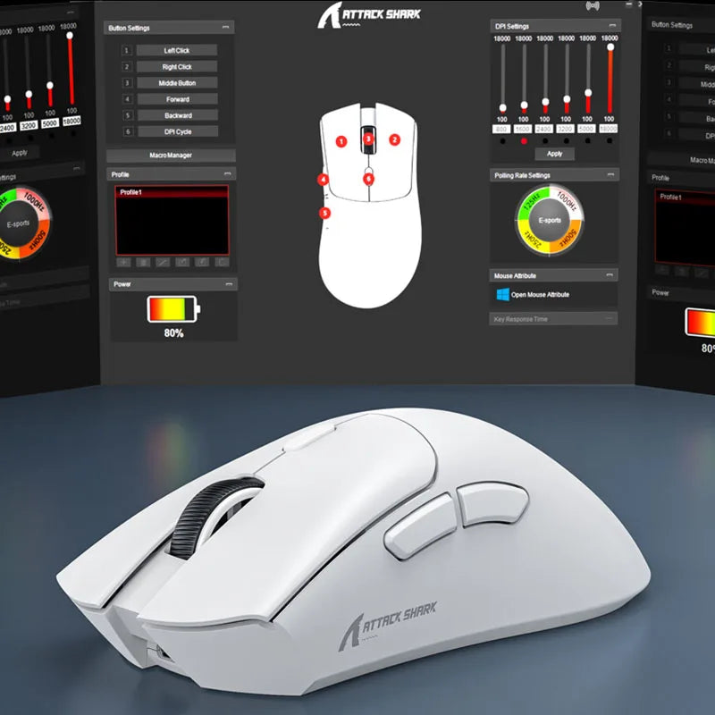 R1 Gaming Mouse - Dual-Mode Wireless/Wired, Adjustable DPI, Ultra-Light Ergonomic Design for Competitive Gamers