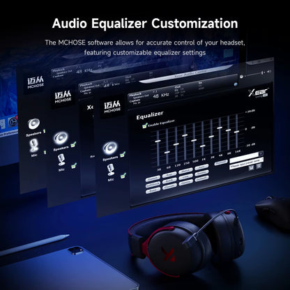 V9 Pro Wireless Gaming Headset Surround Sound Headphones Noise Canceling Mic Low Latency Lightweight for PS5 PC SWITCH